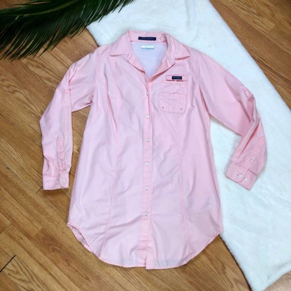 Columbia Dresses & Skirts - EUC! Pink Columbia Hiking Dress Button Up Medium